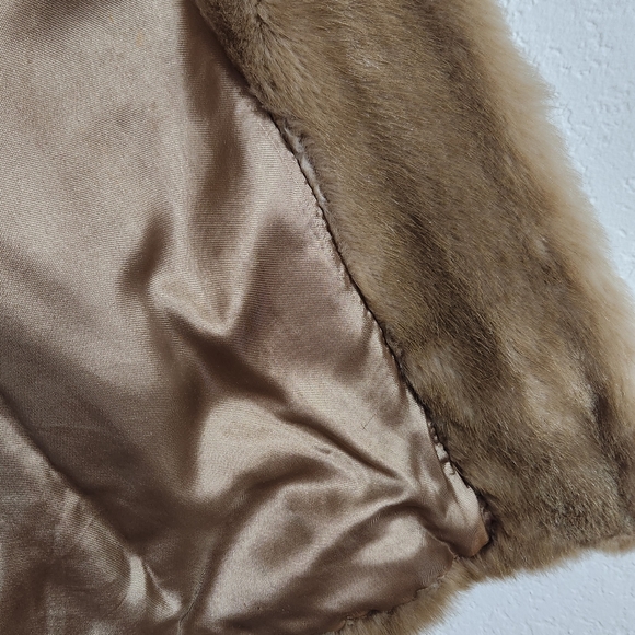 Tissavel France Vintage Faux Mink Fur Jacket Made In England Sz XL Excellent Con - Picture 12 of 16